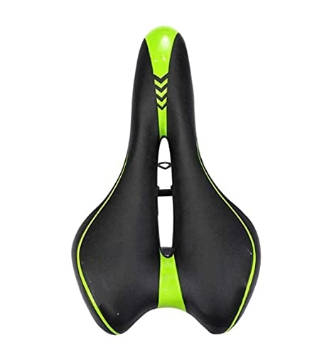 Mountain Bike Seat : YANGSTOR Fit For Bicycle Saddle Cushion Mountain Bike SaddleSeat Comfortable Road Cycling Seat Bicycle Accessories Selim Mtb Bici (Color : Green)