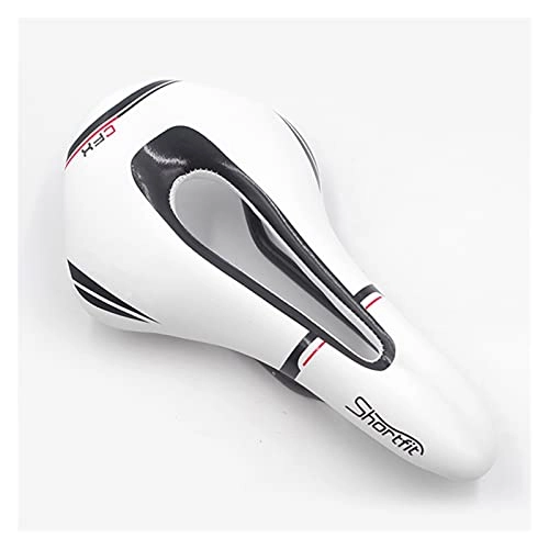 Mountain Bike Seat : Yanyan Bicycle Carbon Saddle Cycling Seat Road Selle Full Carbon Fiber Wide Saddle Bike Seat Triathlon Bike Saddle Parts (Color : White red)