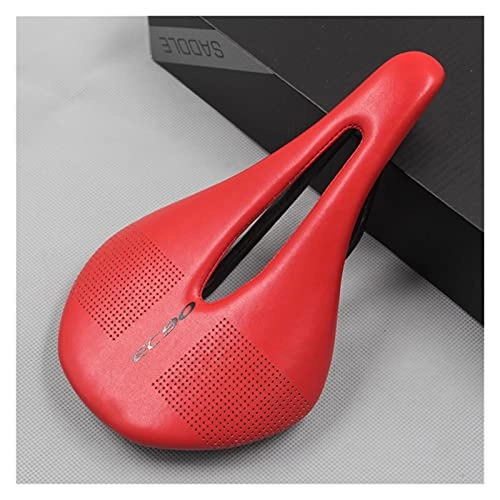 Mountain Bike Seat : Yanyan Full Carbon Bike Saddle Fit For MTB Road Bike Seat Cushion Mountain Bicycle Seat Pad Cushion Bicycle Accessories (Color : Red)