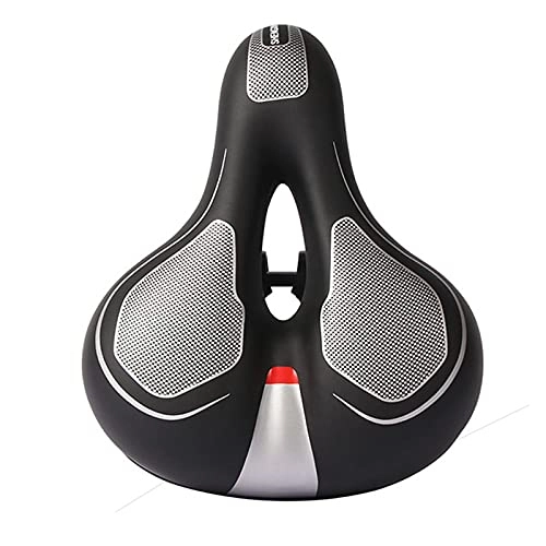 Mountain Bike Seat : YAZHISHANG Bicycle Seats, Men'S And Women'S Soft Seats With Memory Foam, Breathable Double Shock-Absorbing Wide Seats For Mountain Bikes, Road Bikes, Etc.