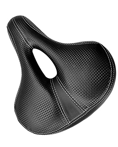 Mountain Bike Seat : YBN Universal Extra Wide Comfort Bike Saddle High-Density Sponge Support Bicycle Seat Thickened Bum Shock Absorb Soft Padded for Mountain Bikes