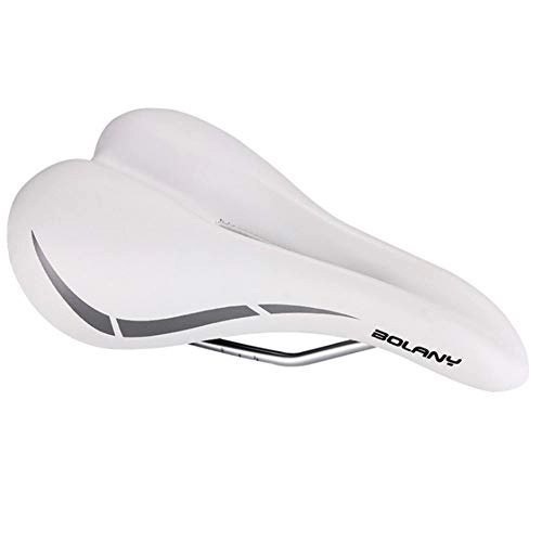 Mountain Bike Seat : YBZS Bicycle Seat, Comfortable Silicone Seat Cushion Breathable Shock-Absorbing And Wear-Resistant Mountain Bike Saddle, The Best Bicycle Accessories Mountain Bike, Spinning Bike, Exercise Bike, White