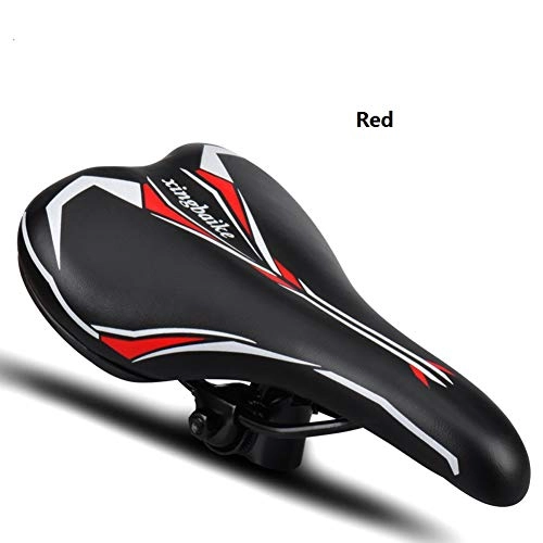 Mountain Bike Seat : YDHW-005 Bicycle Seat Saddle Mountain Bike Riding Equipment Seat Cushion Breathable Soft and Comfortable Thickening Seat Bicycle Accessories (Red / Blue / Green)