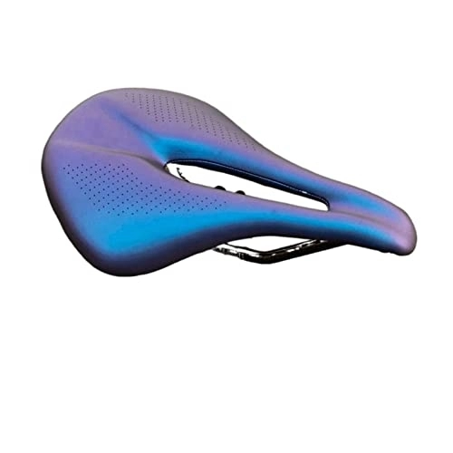 Mountain Bike Seat : YEJIANGHUA Carbon Fiber Saddle Road Mtb Mountain Bike Bicycle Saddle Fit For Man Cycling Saddle Trail Comfort Races Seat Red White (Color : Blue 155mm)