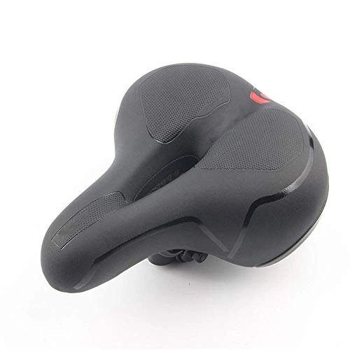 Mountain Bike Seat : Yhjkvl Comfortable Bike Seat Widen Comfortable Bicycle Seat Soft Bike Saddle With Shock Absorber Ball Mountain Bike Seat Accessories Bicycle Saddle (Size:One Size; Color:Black Red)