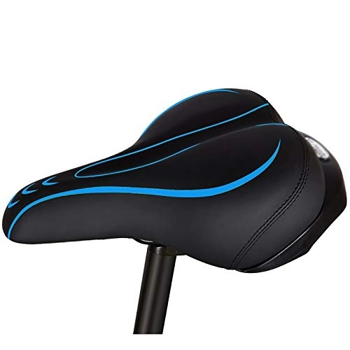 Mountain Bike Seat : Yingm Innovative Craft Inflatable Bicycle Seat Mountain Bike Comfortable Padded Seat Saddle Seat Riding Accessories Practical Bicycle Cushion (Color : Blue, Size : 30x22x11cm)