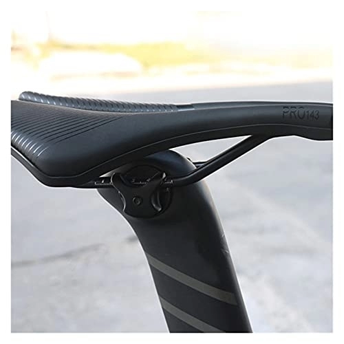 Mountain Bike Seat : YINHAO Bicycle Soft Thick Saddle Mountain Road Bike Cycling Wide Seat Cushion Road / MTB Bike Carbon Saddle Seat 245 * 58mm (Color : Black)