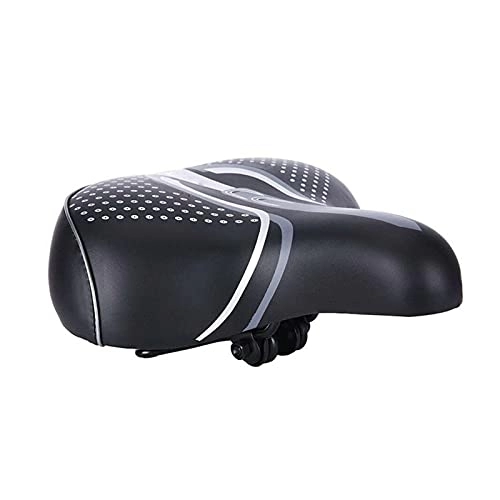 Mountain Bike Seat : YINHAO Saddle For Bicycle Mountain Road Bike Electric Scooter Comfortable PU Sponge Seat Riding Cycling Equipment Bike Accessories (Color : Black)