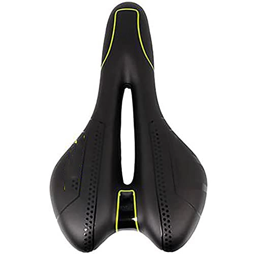 Mountain Bike Seat : YLiansong-home Cycle Saddle Cushion Bicycle Saddle City Bike Seat Cushion Double Tail Hollowed Out Breathable Riding Accessories Bicycle Seat (Color : Green, Size : 27.5x16cm)