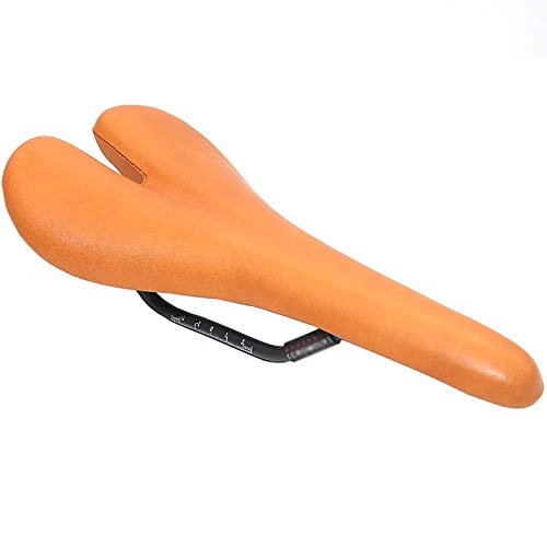 Mountain Bike Seat : YLiansong-home Cycle Saddle Cushion Breathable Cushion Bicycle Saddle Bicycle Riding Equipment Cushion Accessories Bicycle Seat (Color : Orange, Size : 27.5x14cm)