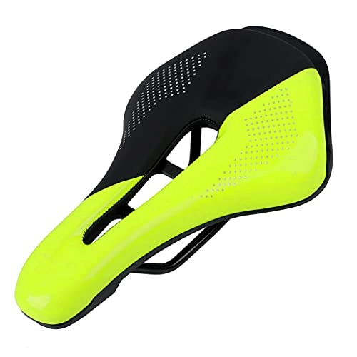 Mountain Bike Seat : YQ&TL Bicycle Saddle, Bicycle Seat, Hollow Ergonomic Support the Cervical Spine, for Mountain Bike MTB Road Bike Men Women yellow