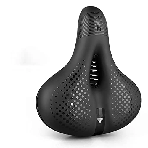 Mountain Bike Seat : YQ&TL Thicken and Increase Bicycle Seat, Soft Silicone, Comfortable Hollow, Universal Saddle for Mountain Bikes, PU, Spherical Shock Absorption, Fit Most Bikes black