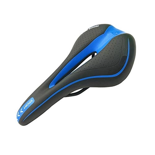 Mountain Bike Seat : YQCSLS Bicycle Seat Saddle Soft Sports Road Mountain Bike Front Seat Mat Cushion Riding Cycling Supplies Bicycle Accessories (Color : Blue)