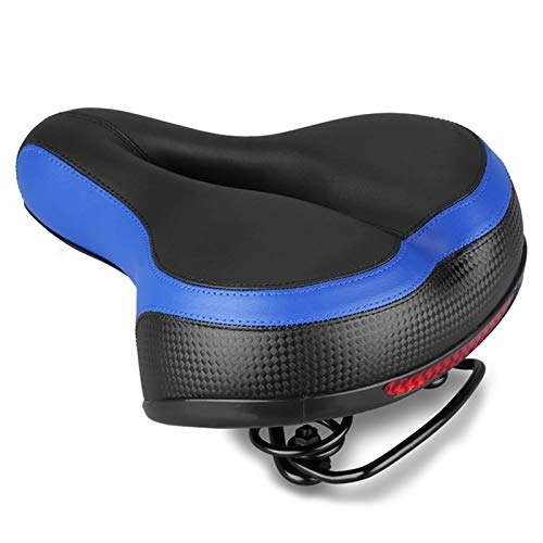 Mountain Bike Seat : YQCSLS MTB Mountain Bike Cycling Seat Thickened Soft Silicone Bike Seat Cover Cushion Cycling Cover Saddle Bicycle Accessories (Color : Blue)