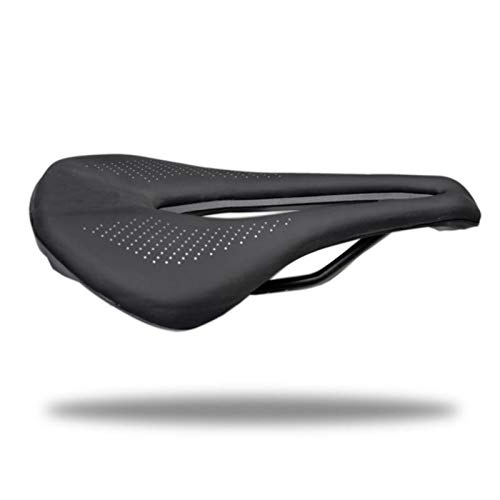 Mountain Bike Seat : YQCSLS Soft Silica Bicycle Saddle PU Leather Comfortable Road Mountain Bike Seat Cushion Shockproof Front Seat Mat 143 / 155mm (Color : 243 155mm)