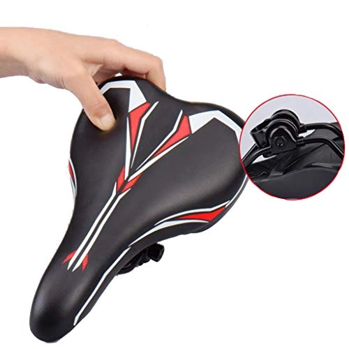 Mountain Bike Seat : YYDE Bike Saddle Comfortable Cushion MTB Bicycle Accessories Breathable Soft Seat Shockproof Silica Gel PU Cushion, A