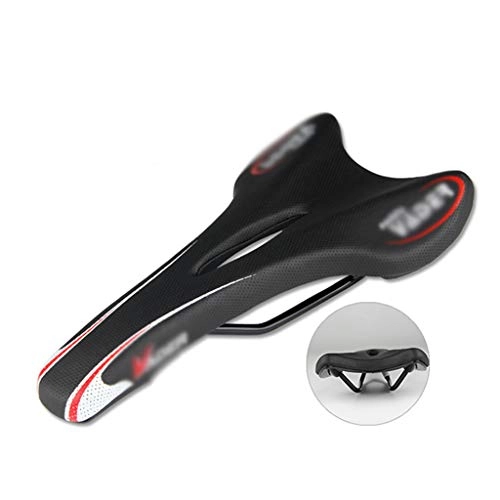 Mountain Bike Seat : YYDE Comfortable Mountain Bike Saddle Hollow PU Leather Comfortable Saddle Bike Bicycle Front Seat Bike Accessories Black