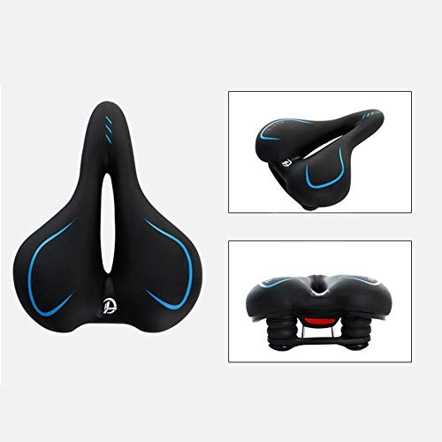 Mountain Bike Seat : YZT QUEEN Bike Seat Bicycle Saddle, Comfortable And Breathable Hollow Big Butt Bicycle Seat Cushion Silicone Bicycle Saddle MTB Mountain Bike Off-Road Bicycle Seat Cushion, Blue