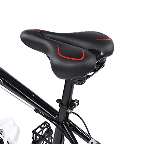 Mountain Bike Seat : Zerone Universal Bicycle Replacement Saddle, Ultra-light Mountain Bicycle Road Bike Soft Shock Absorption Seat Saddle Replacement Black and Red