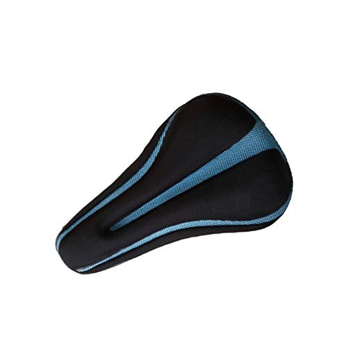 Mountain Bike Seat : Zgsjbmh Bicycle saddle cushion Bicycle in a comfortable mountain bike memory foam seat cover cycling equipment Bicycle saddle double spring Men Women Bike Seat (Color : Blue)