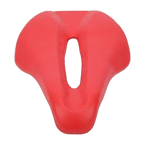 Mountain Bike Seat : ZHANGQI jiejie store Bicycle Seat Bicycle Saddle Universal Bicycle Breathable Hollow Saddle Mountain Bike Ultralight Cushion Cycling Accessory (Color : Red)