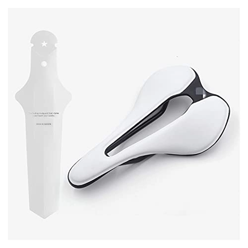 Mountain Bike Seat : ZHANGQI jiejie store Bike Boost Comfort Bicycle Saddle Road Mtb Mountain Bike Seat Selle Wide Saddle Cycling Seats Part Accessories Fit For Men (Color : White)