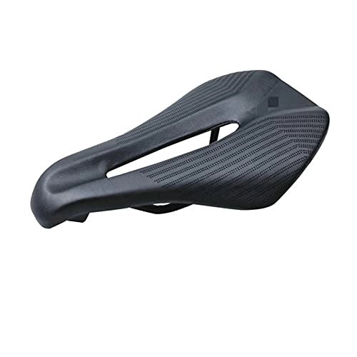 Mountain Bike Seat : ZHANGQI jiejie store Universal Fiber Bicycle Saddle MTB Mountain Road Bike Seat Pad Comfortable Soft Cycling Seat Cushion Pad Bike Accessories (Color : Black)