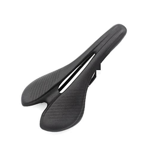 Mountain Bike Seat : ZHANGWY YANG Store Hollow Breathable Bicycle Saddle Comfort Road MBT Mountain Bike Seat Cycling Saddle Cushion Bike Leather Saddle (Color : Black)
