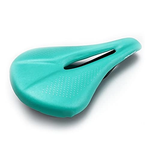 Mountain Bike Seat : zixuan Ultralight Carbon fiber saddle road mtb mountain bike bicycle saddle for man cycling saddle trail comfort races seat Accessories (Color : Green 143-White logo)