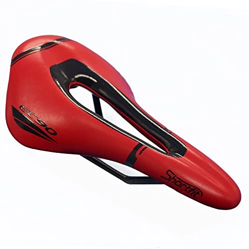 Mountain Bike Seat : ZJF Full Carbon Fiber Road Mountain Bike Saddle / Carbon Fiber Saddle / Seat Bag Red / Yellow / Blue / Green / White 95G Bicycle Seat Replacement For Mountain Bikes, Road Bikes 1PC (Color : Red)