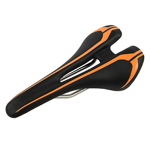 Mountain Bike Seat : ZKBD-XTQ Flexible bicycle saddle, shockproof design, bicycle saddle, Bicycle equipment hollow mountain bike seat unisex bicycle saddle ultralight road bike seat-Black orange