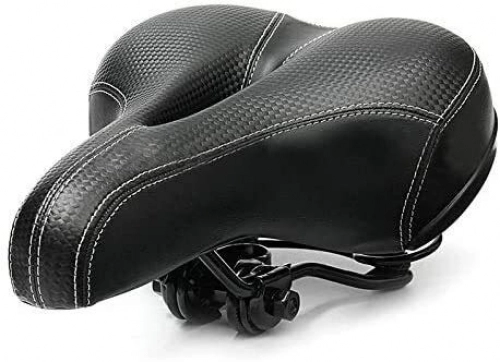 Mountain Bike Seat : ZLYY Bicycle Back Seat MTB PU Leather Soft Cushion Rear Rack Seat Bicycle Saddle Wide Bike Seat Cushion Mountain Road Cycling Accessories