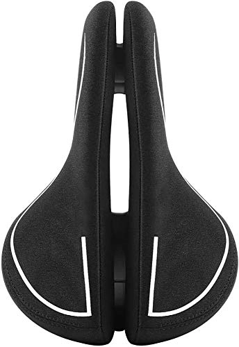 Mountain Bike Seat : ZLYY Bicycle Saddle Cycling Cushion Mountain Bike Taillight Saddle Hollow Breathable Sponge Thickening Soft And Comfortable Riding