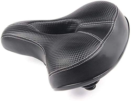 Mountain Bike Seat : ZLYY Wide Bicycle Saddle Breathable Comfortable Bike Seat Cushion Pad Mountain Hollow Dual Spring Cycling Cushion