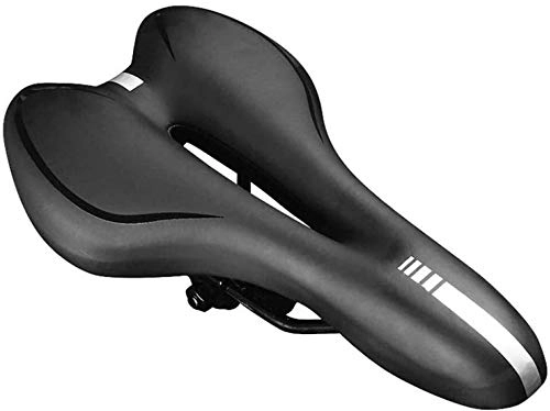Mountain Bike Seat : ZLYY Wide Soft Padded Bike Saddle For Women and Men, Mountain bike comfortable high-grade silicone seat cushion bicycle saddle riding accessories