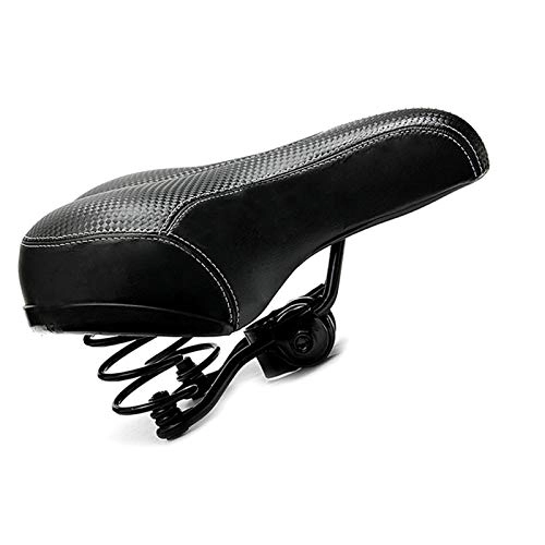 Mountain Bike Seat : ZNQPLF Bicycle Cycling Big Bum Saddle Seat Road MTB Bike Wide Soft Pad Comfort Cushion Thicken #20 (Color : Black)
