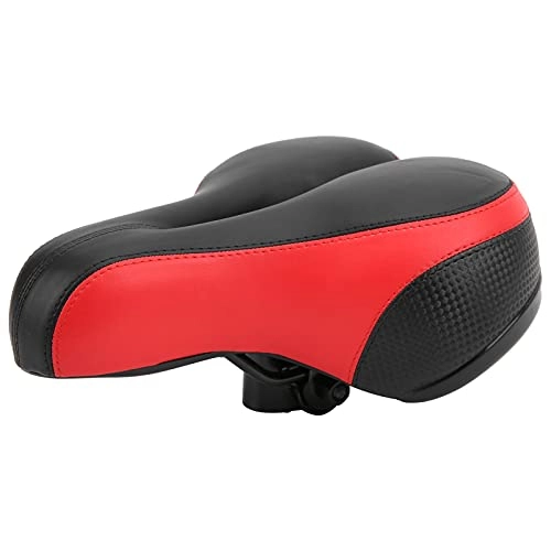 Mountain Bike Seat : Zwinner Bike, Shock Absorption Enlarged Mountain Bike Saddle Thickened Durable for Riding(Black red)