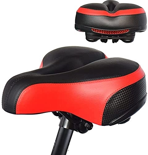 Mountain Bike Seat : ZXM Solid Kids bicycle seat saddle small stroller accessories bicycle seat folding mountain bike seat cushion seat seat bag Durable (Color : Red)