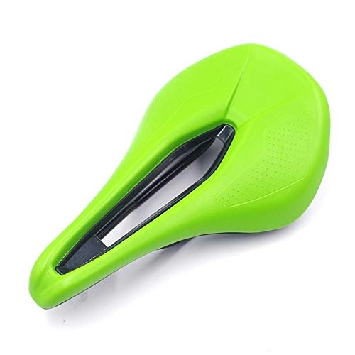 Mountain Bike Seat : ZXPP Bike seat Bicycle Seat Mountain Road Bike Wide And Soft Breathable Bicycle Seat Cushion Accessories For Women And Men With Big Saddles (Color : Green)