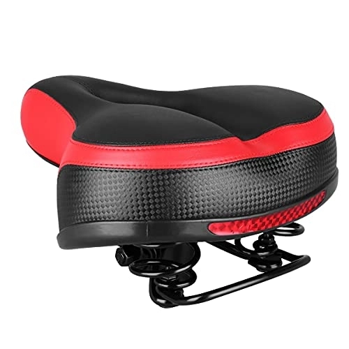 Mountain Bike Seat : ZXPP Bike seat Comfortable Bike Seat Bicycle Saddle Seat Shock Absorber Waterproof Reflective Bike Saddle For Mountain Bike Saddles (Color : 1)