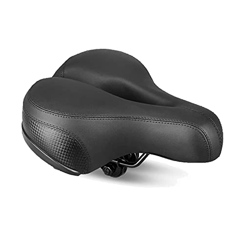 Mountain Bike Seat : ZZHH Black Reflective Saddle Mountain Bike Seat Professional Road MTB Comfort Cycling Padded Cushion Front Seat With Springs