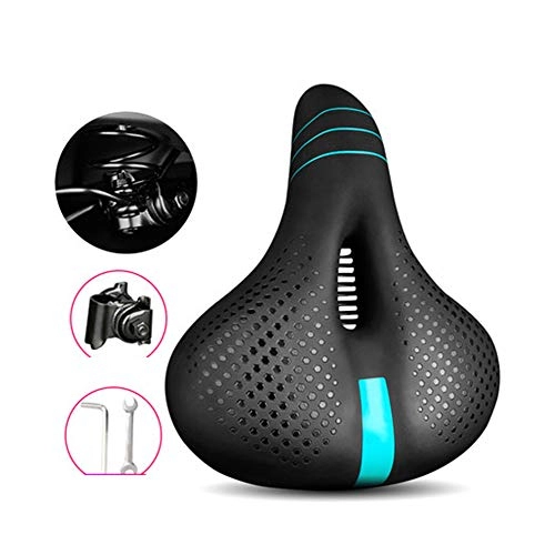 Mountain Bike Seat : ZZTHJSM Bike Seat Comfort, Thickened Silicone, Hollow And Breathable, Bicycle Seat Cushion, Comfortable Soft, Shockproof, for Folding Bike, Commuter, Mountain Bike, A1