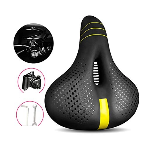 Mountain Bike Seat : ZZTHJSM Bike Seat Comfort, Thickened Silicone, Hollow And Breathable, Bicycle Seat Cushion, Comfortable Soft, Shockproof, for Folding Bike, Commuter, Mountain Bike, A3