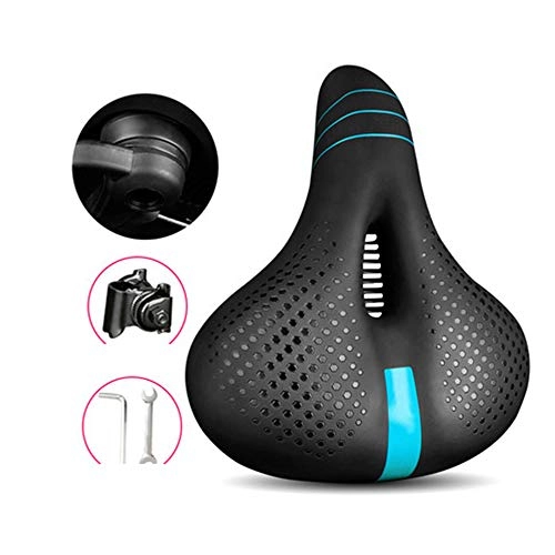 Mountain Bike Seat : ZZTHJSM Bike Seat Comfort, Thickened Silicone, Hollow And Breathable, Bicycle Seat Cushion, Comfortable Soft, Shockproof, for Folding Bike, Commuter, Mountain Bike, B1