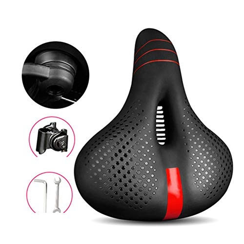 Mountain Bike Seat : ZZTHJSM Bike Seat Comfort, Thickened Silicone, Hollow And Breathable, Bicycle Seat Cushion, Comfortable Soft, Shockproof, for Folding Bike, Commuter, Mountain Bike, B2