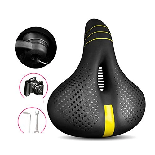 Mountain Bike Seat : ZZTHJSM Bike Seat Comfort, Thickened Silicone, Hollow And Breathable, Bicycle Seat Cushion, Comfortable Soft, Shockproof, for Folding Bike, Commuter, Mountain Bike, B3