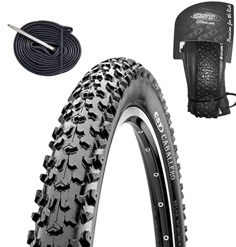 Mountain Bike Tyres : 1 MTB Tyre 26 x 2.40 + Camera Tyre 26 Inches DOWNHILL Trail XC Cross Mountain Bike CST 66-559 EPS