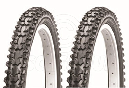Mountain Bike Tyres : 2 Bicycle Tyres Bike Tires - Mountain Bike - 16 x 2.125 - High Quality
