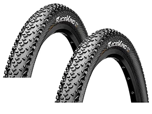 Mountain Bike Tyres : 2 x 27 1 / 2 Inches Continental Race King 2.2 Mountain Bike Tyre Cover Tire 55 – 584 Black