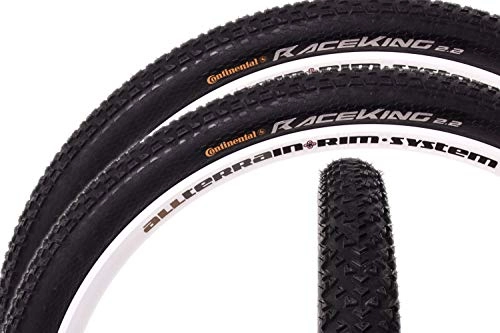 Mountain Bike Tyres : 2 x 29inch Continental Race King MTB mountain bike bicycle tyre, 29x 2.255-622